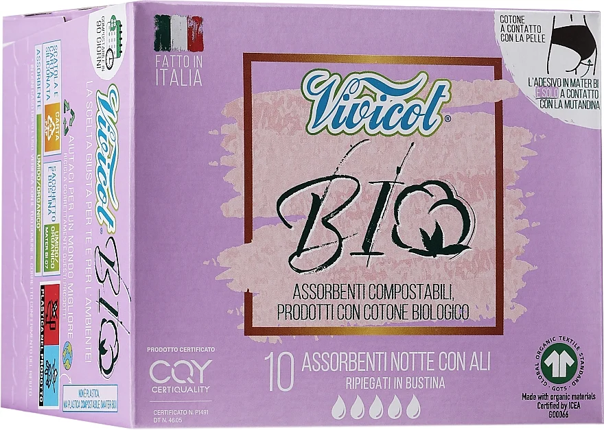 Assorbenti igienici da notte, 10 pz