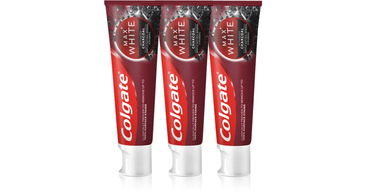 Colgate Dentifricio Max White Charcoal Trio - 75 ml