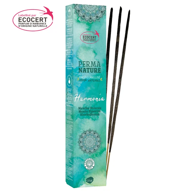 Menta Peperita - Bastoncini di incenso - Perma Nature - Certificati Ecocert - 15g