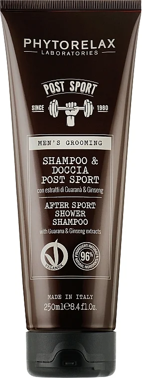 Shampoo & doccia post sport con estratti di guaranà e ginseng