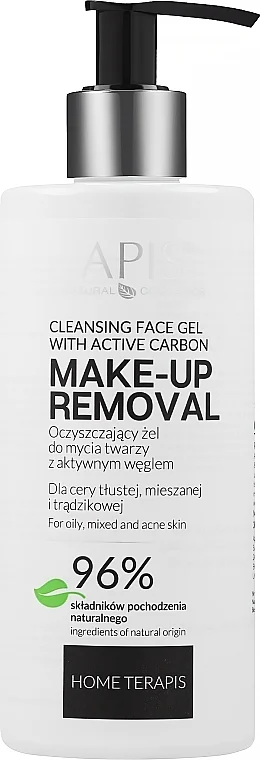 Gel detergente viso al carbone attivo