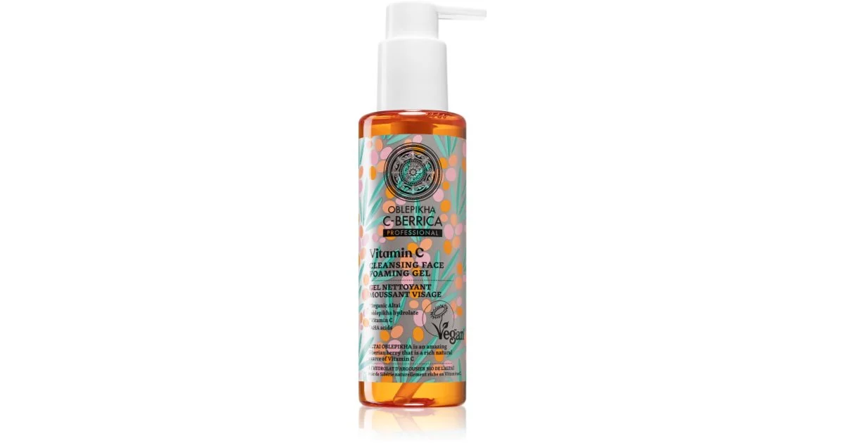 Natura Siberica Oblepikha C-Berrica gel detergente in schiuma per il viso 145 ml