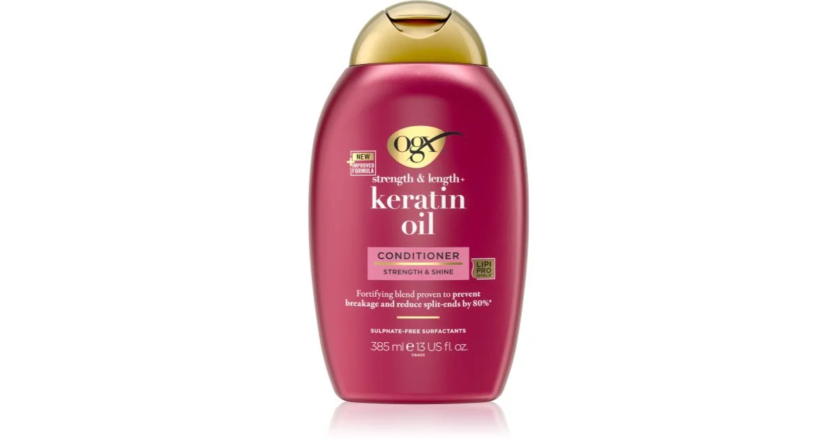Ogx Keratin Oil balsamo anti-rottura per capelli 385ml
