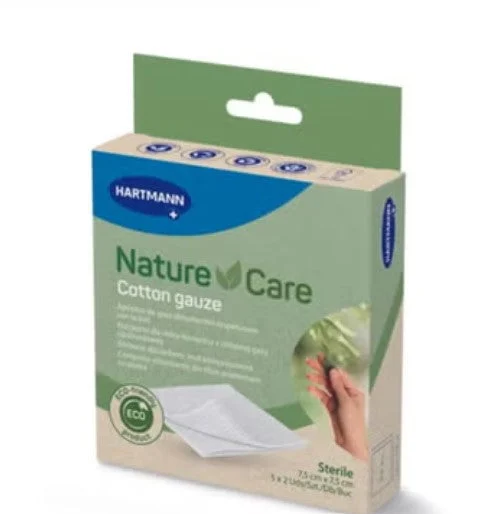 Hartmann Nature Care Compresse Di Garza 100% Cotone 7,5 Cm X 7,5 Cm