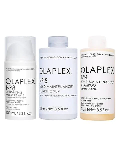 Olaplex No. 4 Bond Maintenance Shampoo + No. 5 Bond Maintenance Conditioner + No. 8 Moisture Mask
