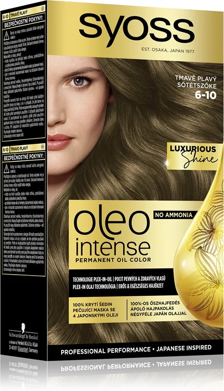 Syoss Oleo Intense tinta permanente per capelli con olio colore 6-10 Dark Blond