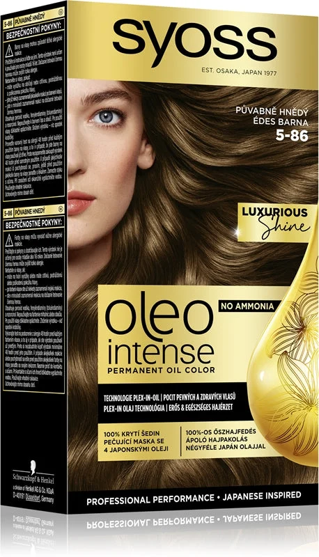 Syoss Oleo Intense tinta permanente per capelli con olio colore 5-86 Sweet Brown