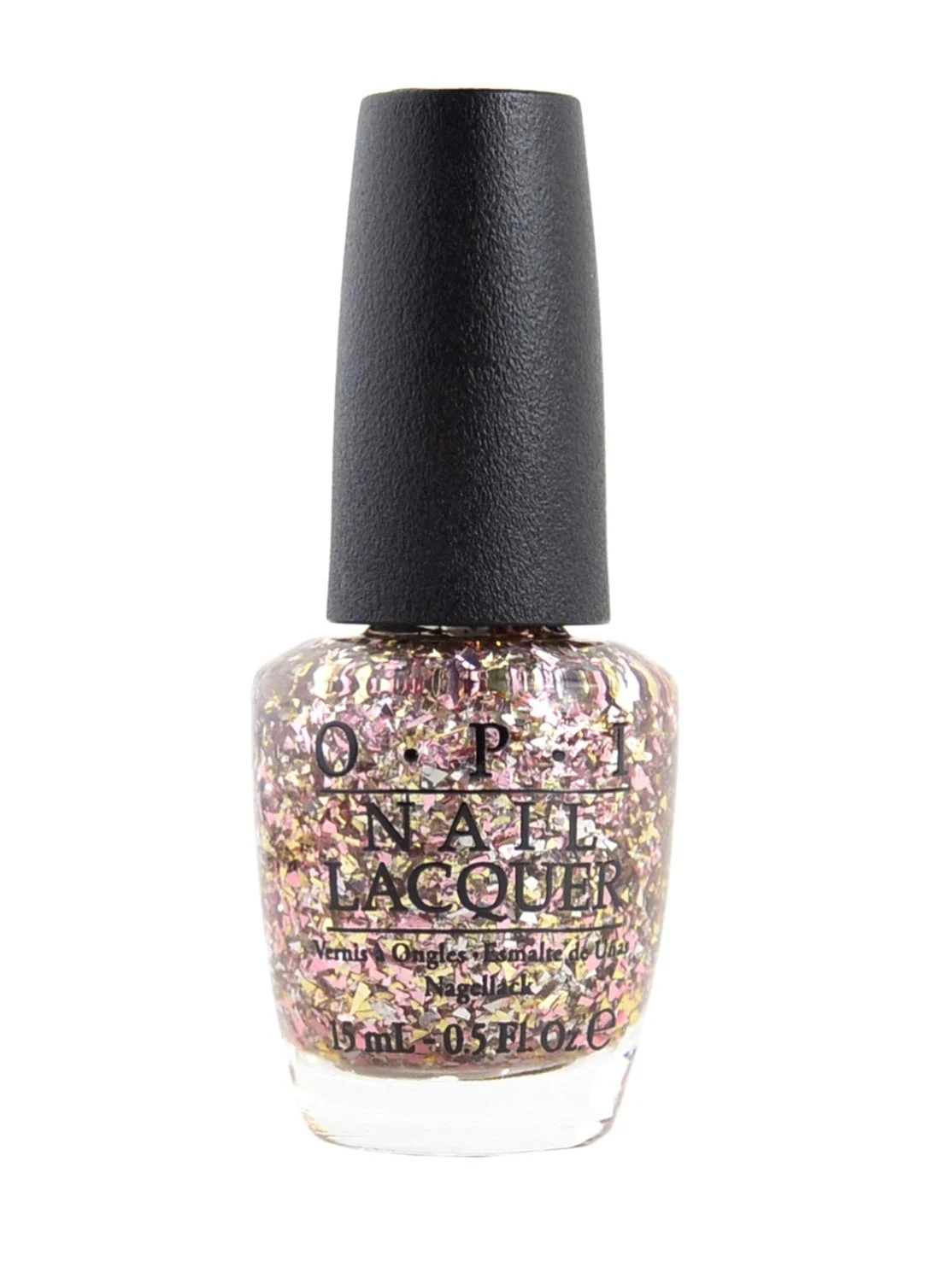 Opi Smalto per Unghie NL M80 Gaining Mole-mentum (Glitter Rosa/Oro) 15 ml
