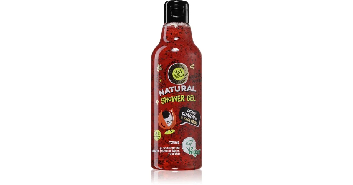Natura Siberica Gel Doccia Naturale Guaranà Biologico e Semi di Basilico 250ml