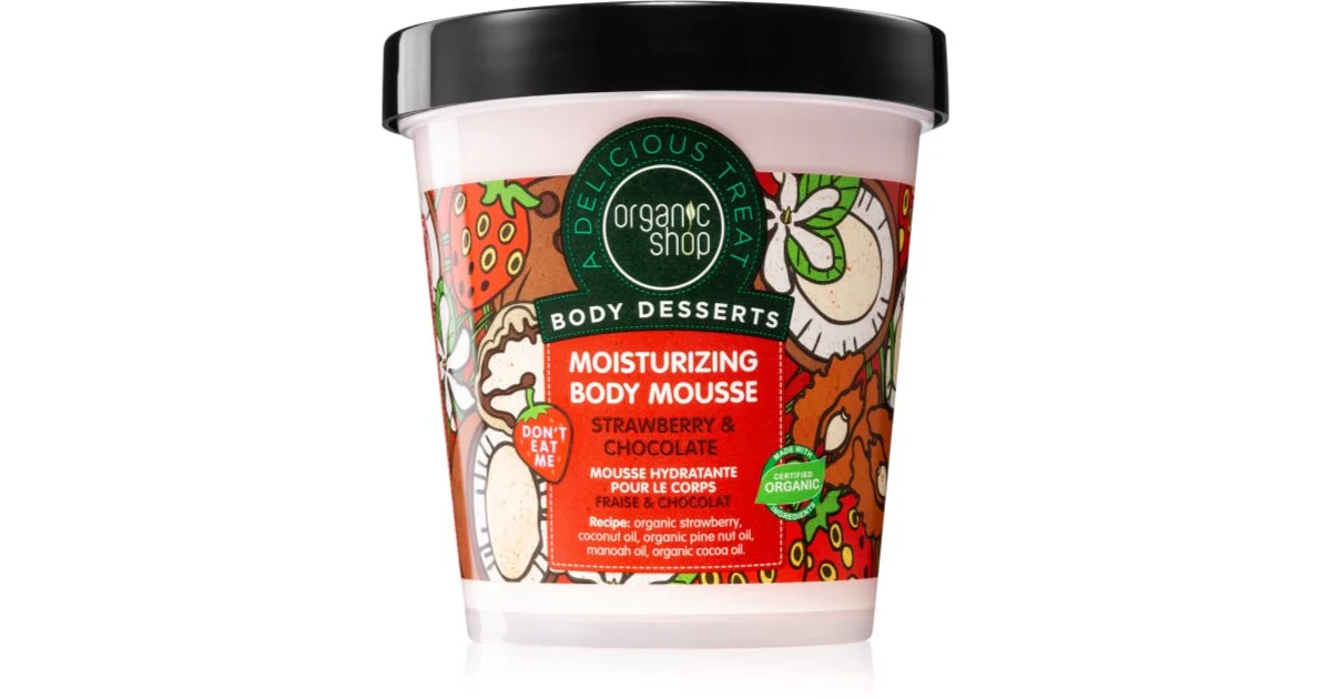 Organic Shop Dolci Fragola e Cioccolato mousse corpo effetto idratante 450 ml