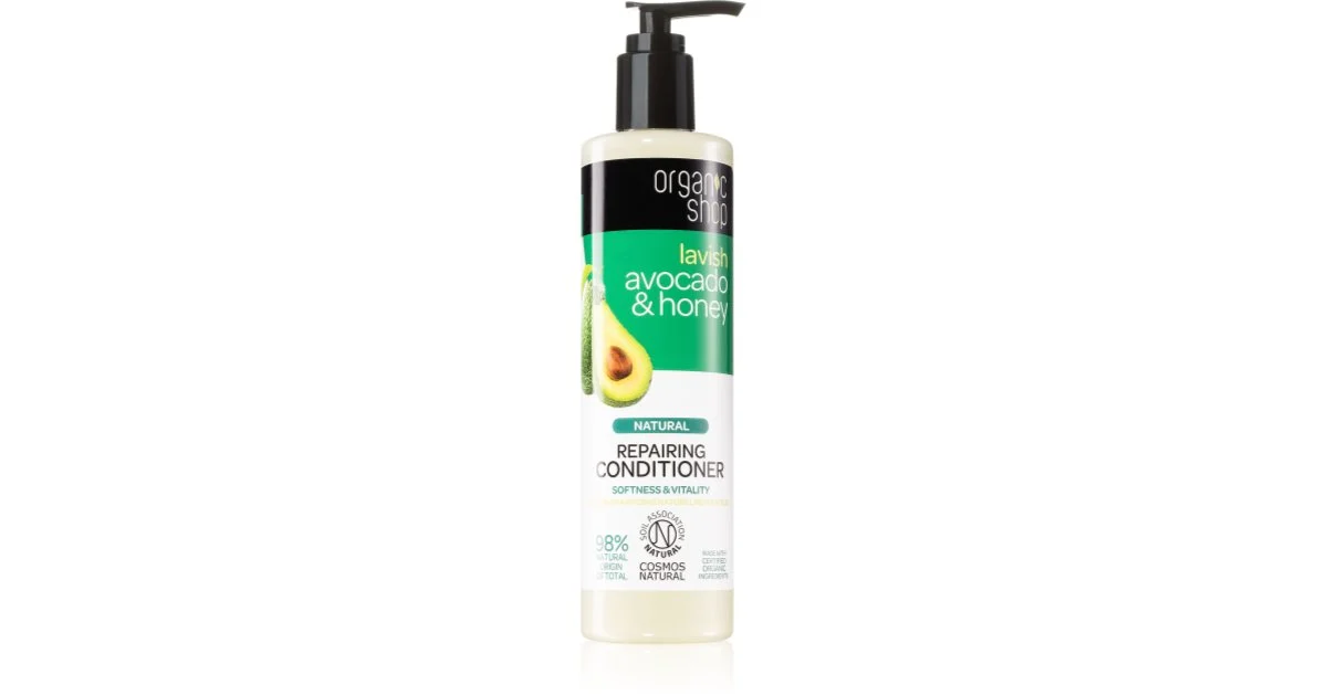 Organic Shop Natural Avocado & Miele balsamo rigenerante per capelli rovinati e secchi 280 ml