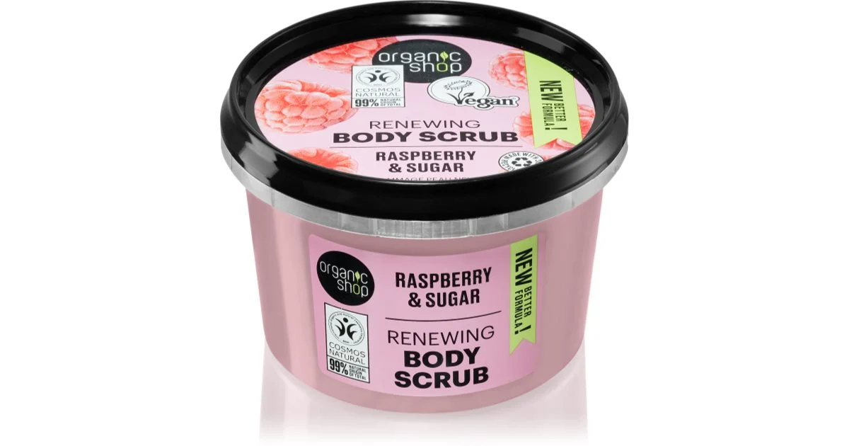 Organic Shop lampone e zucchero scrub delicato corpo 250 ml