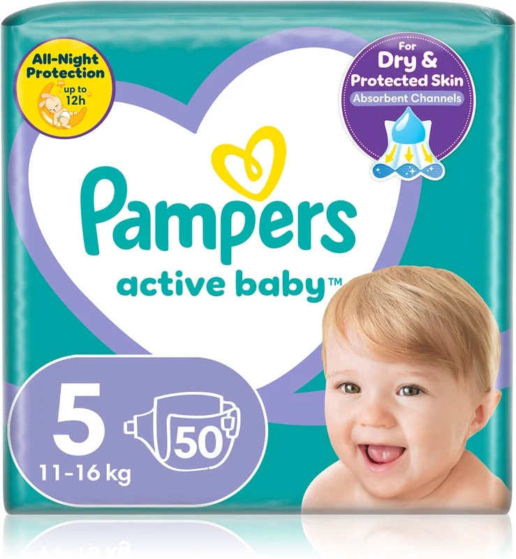 Pampers Active Baby taglia 5 pannolino monouso 11-16 kg 50 pezzi
