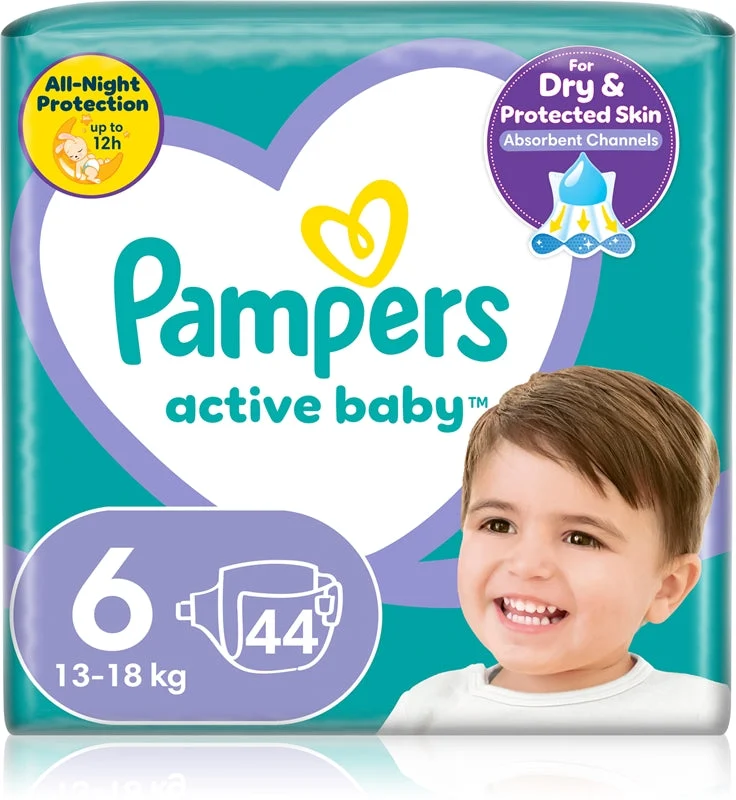 Pampers Active Baby taglia 6 pannolino monouso 13-18 kg 44 pezzi