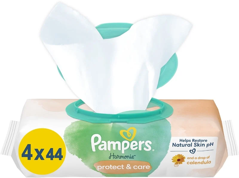 Pampers Harmonie Protect&Care salviette detergenti umidificate per bambini con calendula 176 pezzi