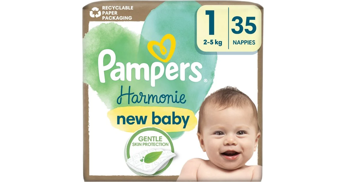 Pampers Harmonie taglia 1 pannolino monouso 2-5 kg 35 pezzi