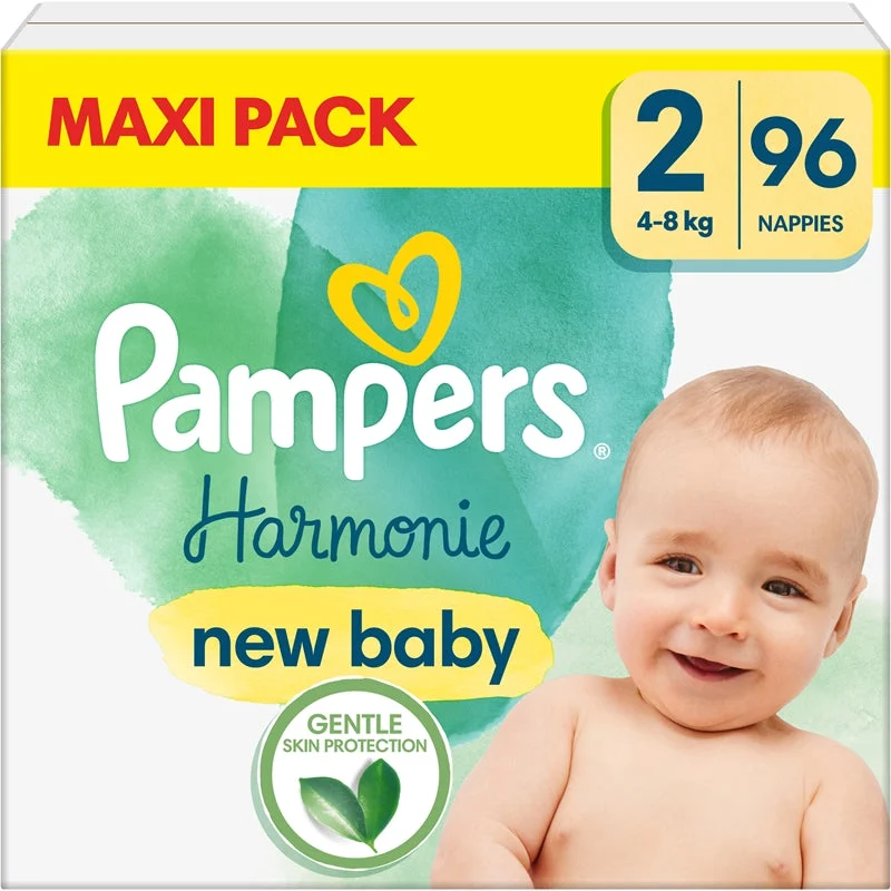 Pampers Harmonie taglia 2 pannolino monouso 4-8 kg 96 pezzi