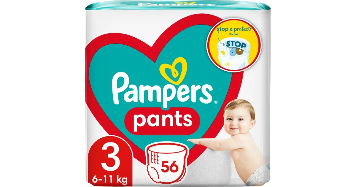 Pampers Pants taglia 3 pannolini a mutandina usa e getta 6-11 kg 56 pezzi