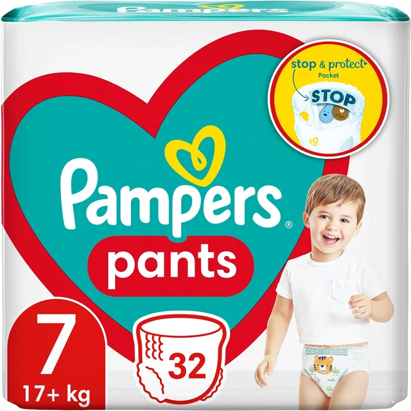 Pampers Pants taglia 7 pannolini a mutandina usa e getta 17+ kg 32 pezzi