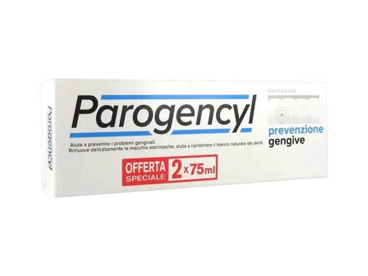 Parogencyl dentifricio prevenzione gengive bianco 2x75ml