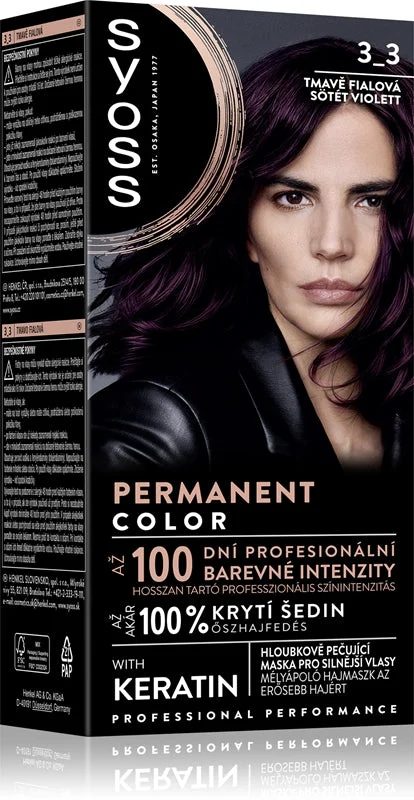 Syoss Color tinta permanente per capelli colore 3_3 Dark Violet