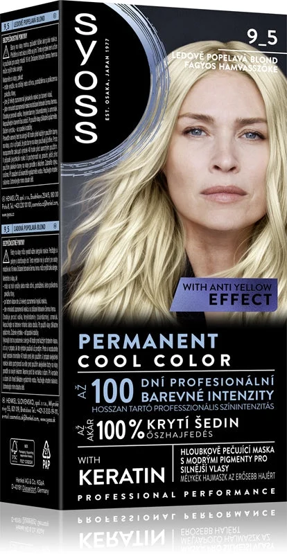 Syoss Cool Color tinta permanente per capelli colore 9_5 Biondo Perla Congelato