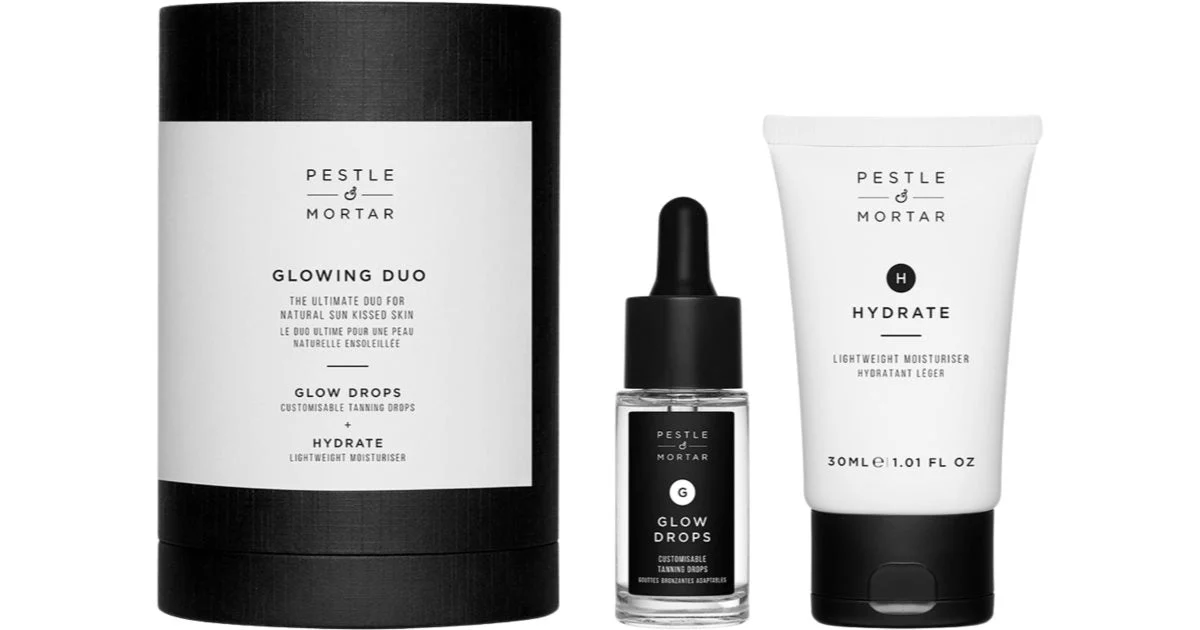 Pestle & Mortar The Glowing Duo confezione regalo con effetto autoabbronzante 45 ml