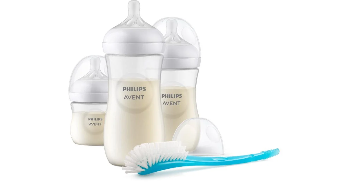 Philips Avent Natural Response SCD837/12 confezione regalo per bebè 0 mesi+ biberon 125 ml + 1 mese + biberon 260 ml + 3 mesi+ biberon 330 ml + spazzola per pulire