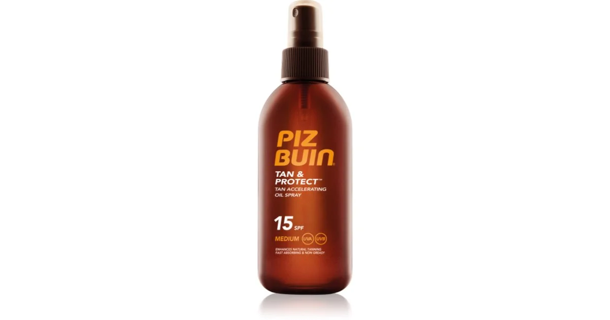 Olio che accelera il processo di abbronzatura in SPF 15 Tan & Protect (Olio Solare Spray) 150 ml