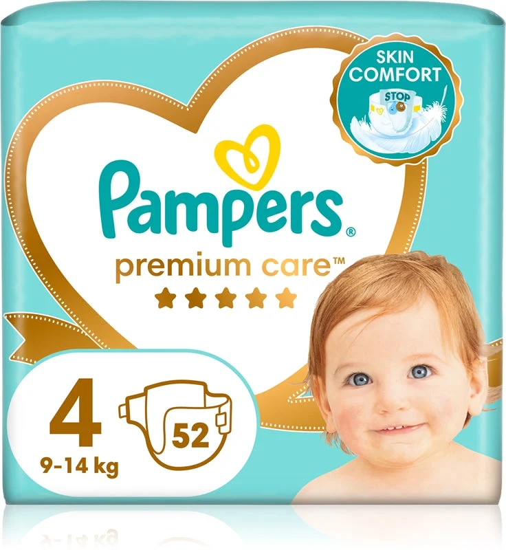 Pampers Premium Care taglia 4 pannolino monouso 9-14 kg 52 pezzi