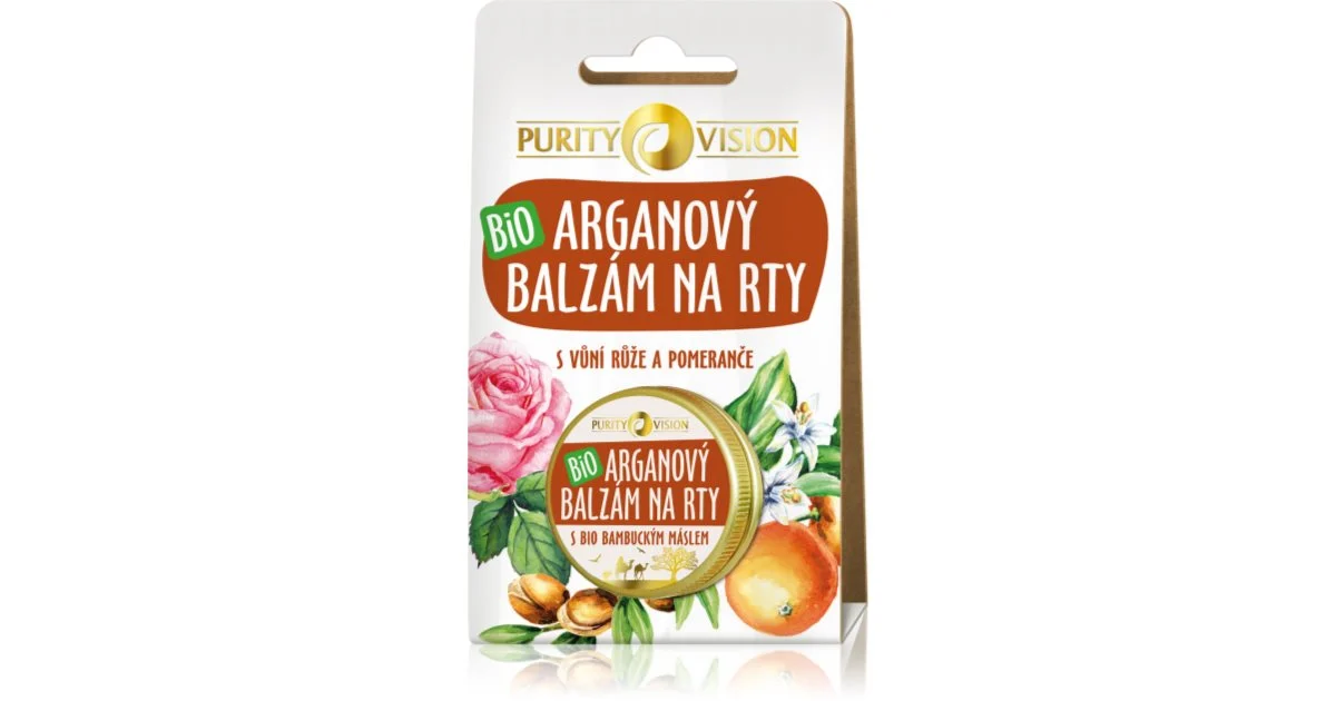 Purity Vision Balsamo Labbra Bio Caring All'Aroma Di Rosa E Arancia 12 Ml