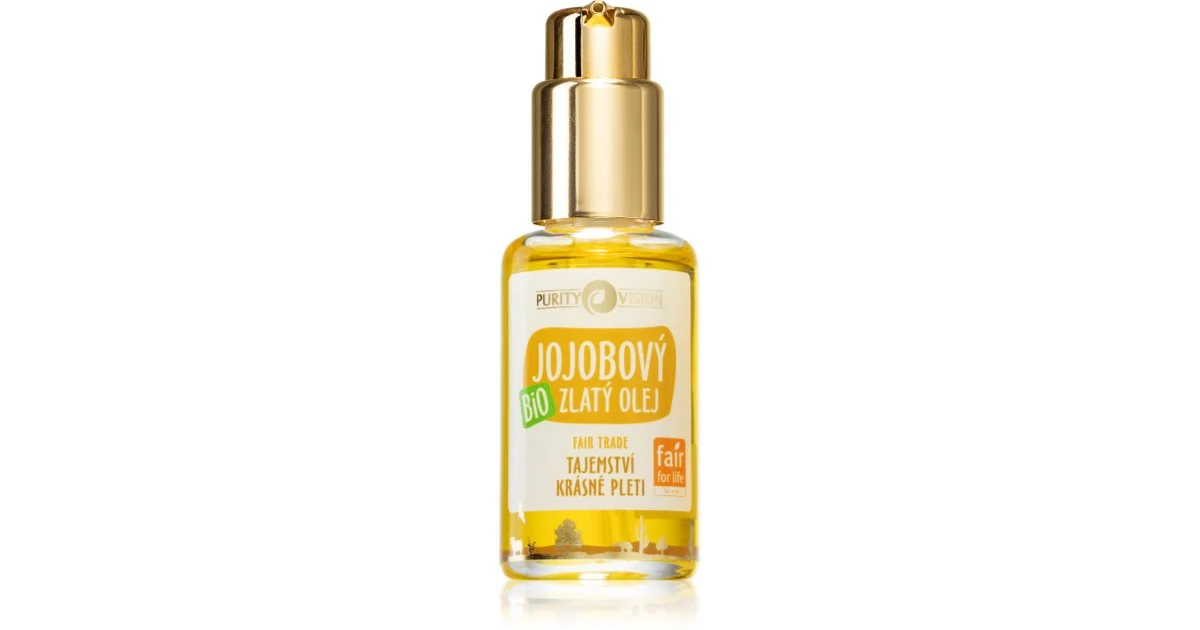 Purity vision Olio di jojoba dorato del commercio equo e solidale - 45 ml