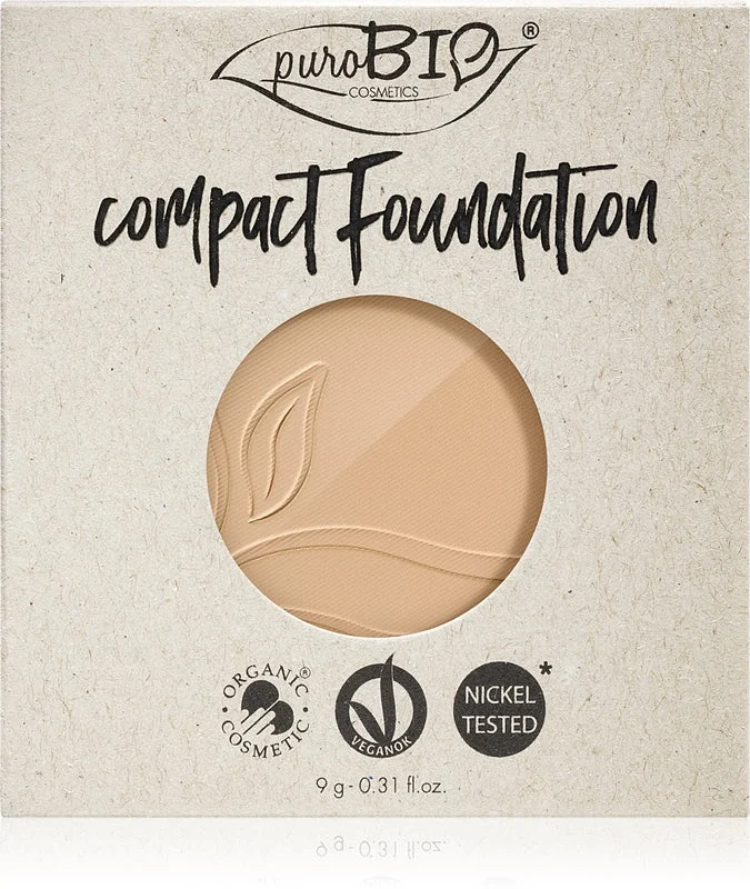puroBIO Cosmetics fondotinta compatto in polvere - ricarica SPF 10 colore 02 9 g