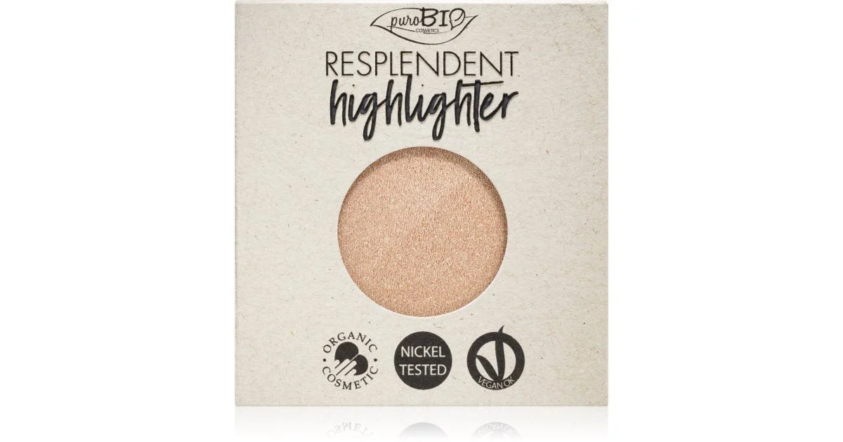 puroBIO Cosmetics Resplendent illuminante in crema ricarica colore 01 Sparkling Wine 9 g