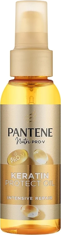 Olio per capelli con cheratina e vitamina E