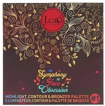 J.Cat Beauty Symphony Face Obsession Highlight, Contour & Bronzer Palette