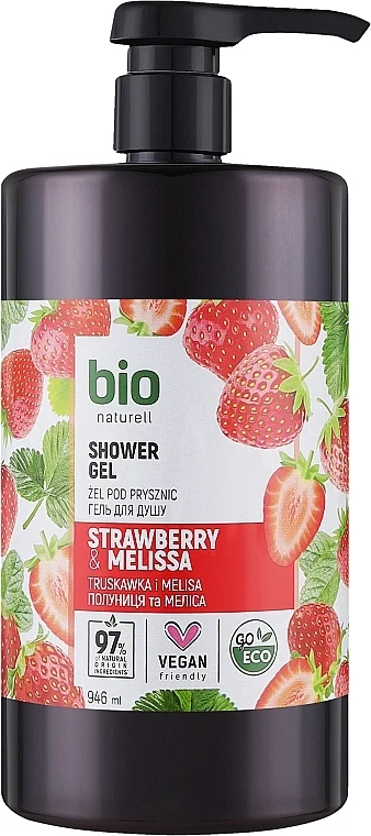 Crema-gel doccia 'Fragola e melissa' con pompa