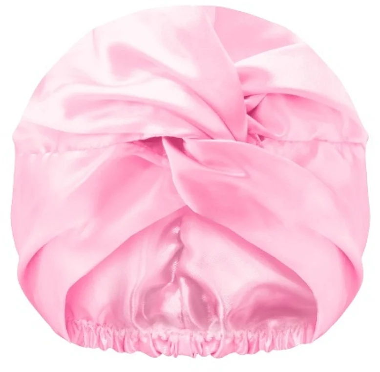 Cuffia per capelli per la notte satinata, rosa