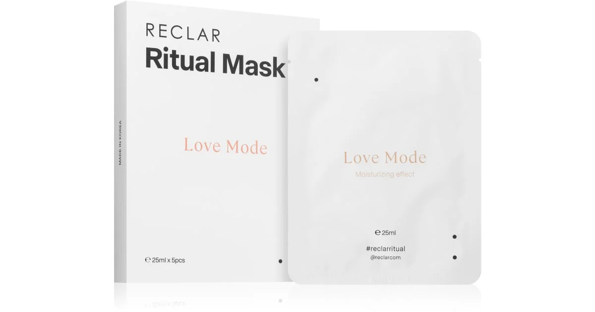 RECLAR Ritual Love Mode Maschera viso monouso per tutti i tipi di pelle 5 pezzi