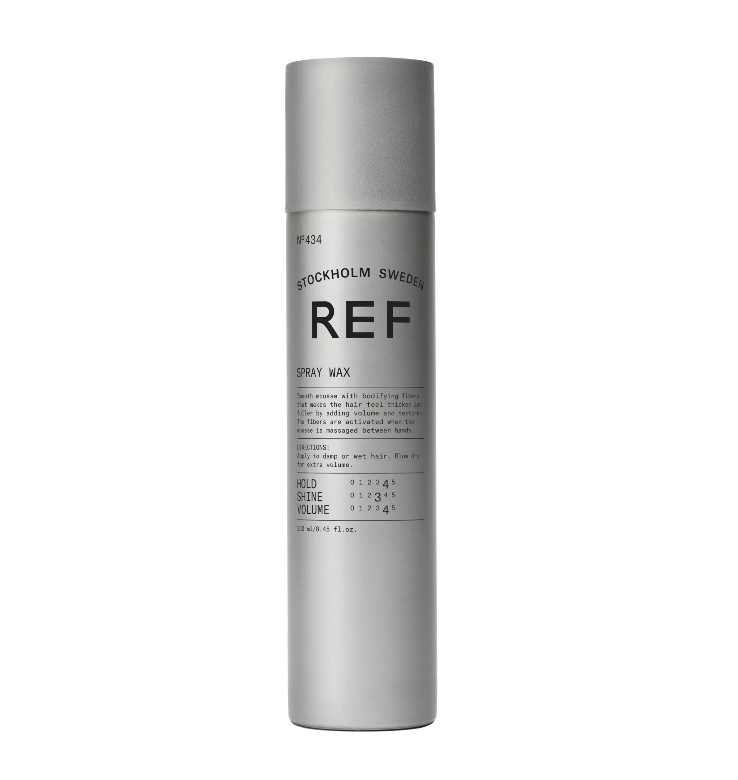 Ref Stoccolma Volume & Bodifying No.434 Spray per Capelli Vegano Texturizzante & Volumizzante Tenuta Forte 250 ml