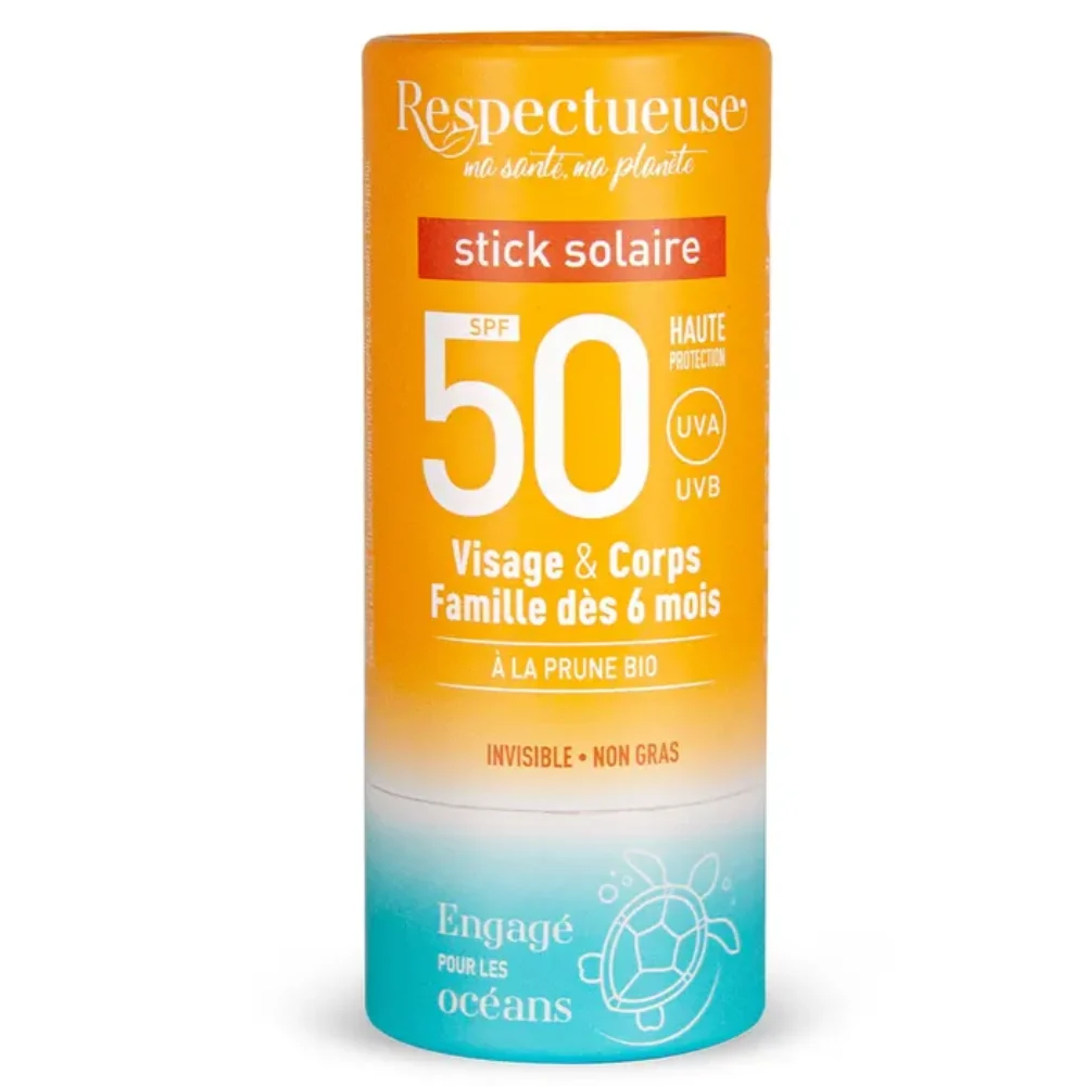 Respectueuse Stick Solare SPF50 Viso e Corpo 18g
