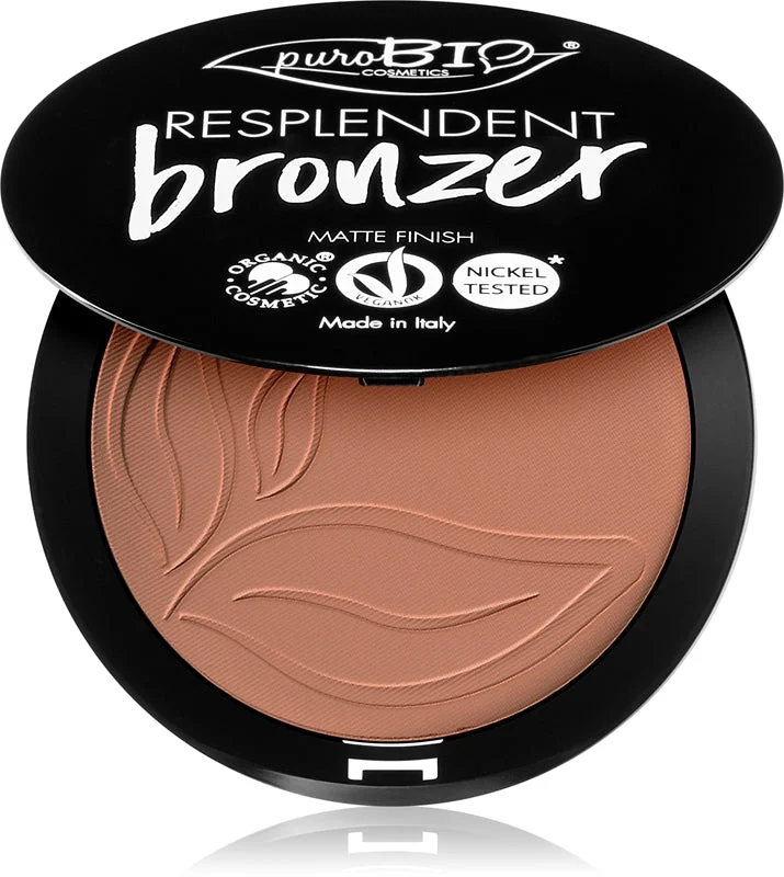 puroBIO Cosmetics Resplendent bronzer effetto opaco colore 03 Beige Brown 9 g