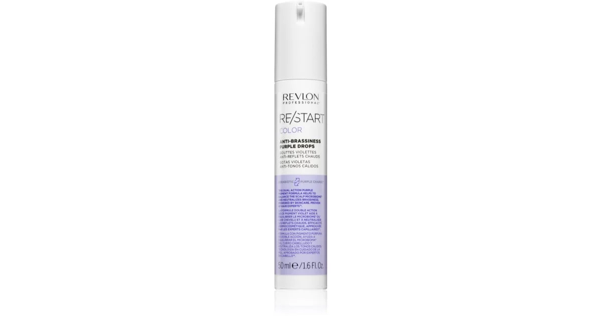 Revlon professional Restart Color Gocce Viola Anti-Brassiness -Gocce viola per capelli biondi -50ml
