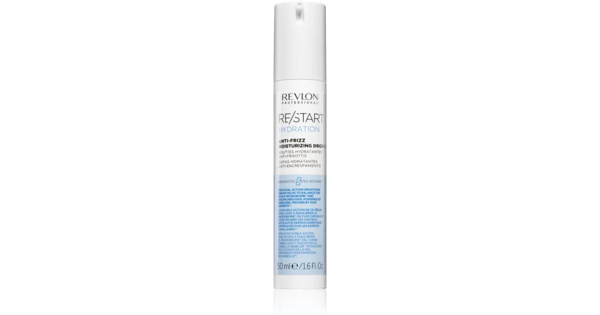Revlon RE/START Hydration Anti-Frizz Drops - siero idratante per capelli in gocce, 50ml