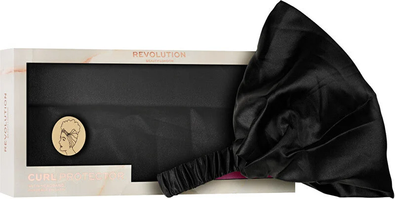 Revolution haircare Cerchietto cosmetico nero satinato (protezione ricci)