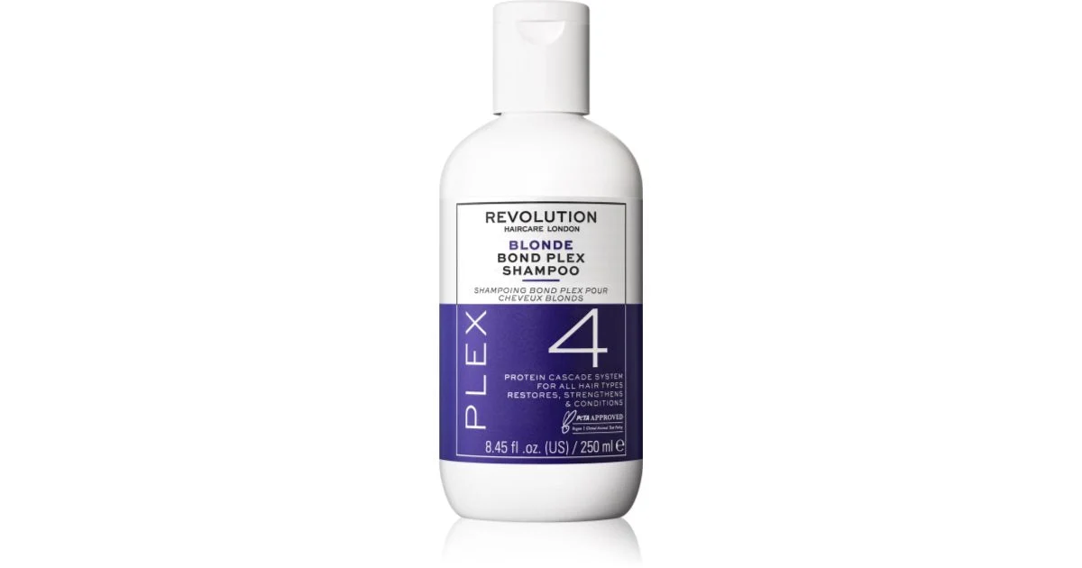 Revolution Plex Blonde No.4 Bond Shampoo nutriente intenso per capelli rovinati e secchi 250 ml