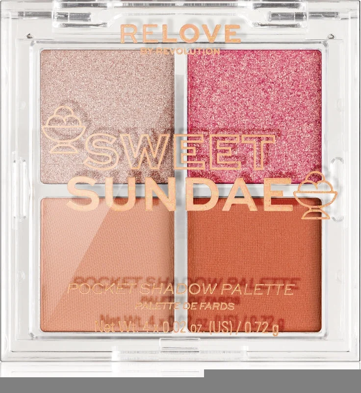 Revolution Relove Pocket Palette di ombretti colore Sweet Sundae 4x0.72 g