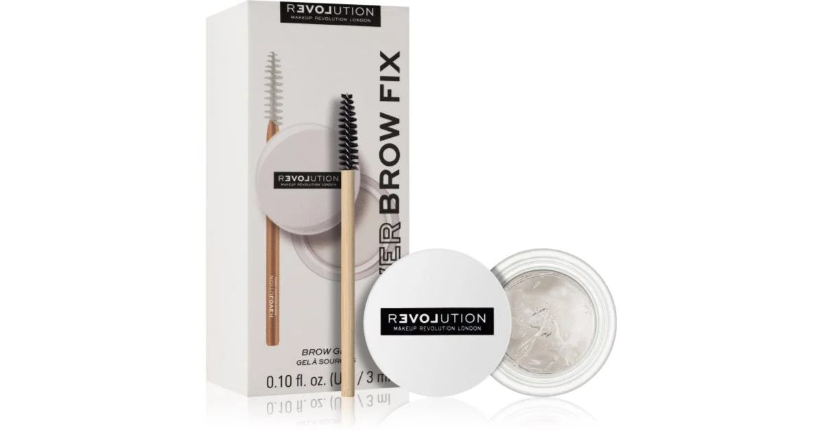 Revolution Relove Power gel per le sopracciglia con pennellino colore trasparente 3 ml
