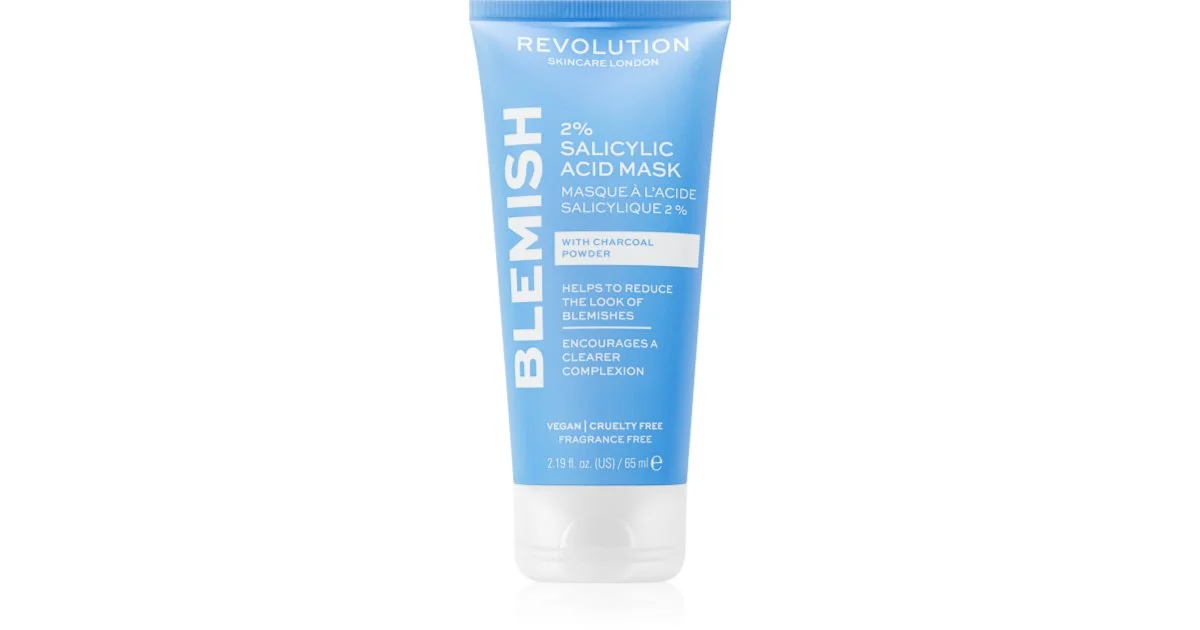 Revolution Skincare 2% maschera detergente con il 2% di acido salicilico per imperfezioni 65 ml