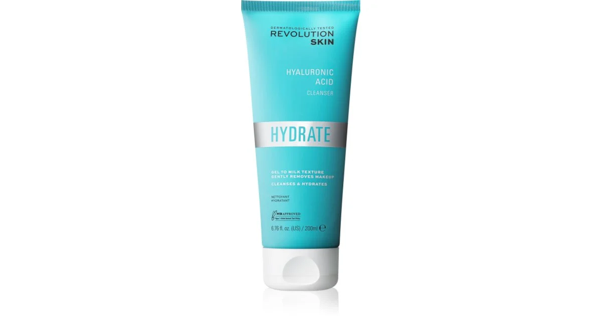 Revolution Skincare Hydrate Acido ialuronico crema gel detergente delicata 200 ml